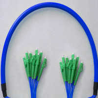 Indoor Armored 8 Fiber LC/APC to LC/APC Patch Cord 9/125 Singlemode