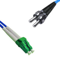 Indoor Armored Duplex LC/APC to SMA905/UPC Patch Cord 9/125 Singlemode