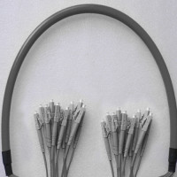 Indoor Armored 12 Fiber LC/UPC to LC/UPC Patch Cord 62.5/125 Multimode