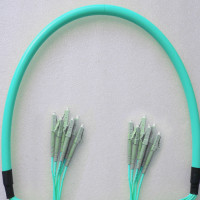 Indoor Armored 6 Fiber LC/UPC to LC/UPC Patch Cord OM3 50/125 MM