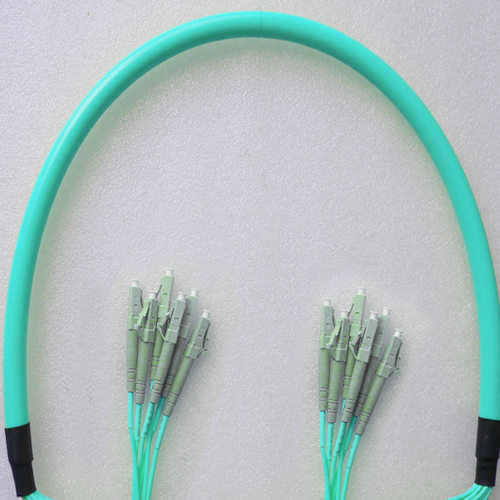 Indoor Armored 6 Fiber LC/UPC to LC/UPC Patch Cord OM3 50/125 MM