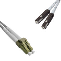 Indoor Armored Duplex LC/UPC to MU/UPC Patch Cord OM2 50/125 Multimode