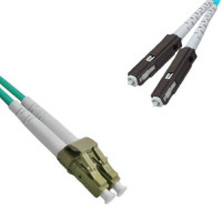 Indoor Armored Duplex LC/UPC to MU/UPC Patch Cord OM3 50/125 Multimode