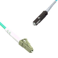 Indoor Armored Simplex LC/UPC to MU/UPC Patch Cord OM3 50/125 MM