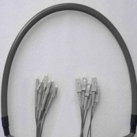Indoor Armored 6 Fiber LC/UPC to SC/UPC Patch Cord 62.5/125 Multimode