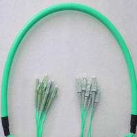 Indoor Armored 6 Fiber LC/UPC to SC/UPC Patch Cord OM3 50/125 MM