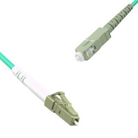 Indoor Armored Simplex LC/UPC to SC/UPC Patch Cord OM3 50/125 MM