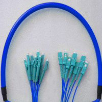 Indoor Armored 8 Fiber LC/UPC to SC/UPC Patch Cord 9/125 Singlemode
