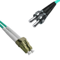 Indoor Armored Duplex LC/UPC to SMA905/UPC Patch Cord OM3 50/125 MM