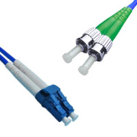 Indoor Armored Duplex LC/UPC to ST/APC Patch Cord OS2 9/125 Singlemode