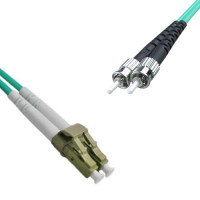 Indoor Armored Duplex LC/UPC to ST/UPC Patch Cord OM3 50/125 Multimode