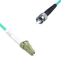 Indoor Armored Simplex LC/UPC to ST/UPC Patch Cord OM3 50/125 MM