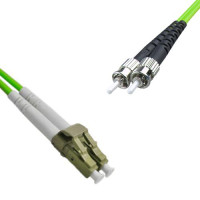 Indoor Armored Duplex LC/UPC to ST/UPC Patch Cord OM5 50/125 Multimode