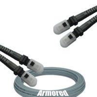 Indoor Armored 4 Fiber MTRJ/UPC to MTRJ/UPC Patch Cord 62.5/125 MM