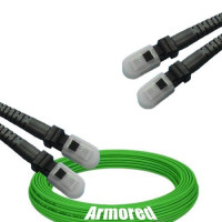 Indoor Armored 4 Fiber MTRJ/UPC to MTRJ/UPC Patch Cord OM5 50/125 MM