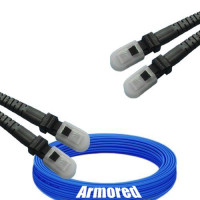 Indoor Armored 4 Fiber MTRJ/UPC to MTRJ/UPC Patch Cord 9/125 SM
