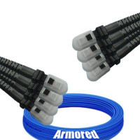 Indoor Armored 8 Fiber MTRJ/UPC to MTRJ/UPC Patch Cord 9/125 SM