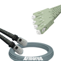 Indoor Armored 4 Fiber MTRJ/UPC to SC/UPC Patch Cord 62.5/125 MM