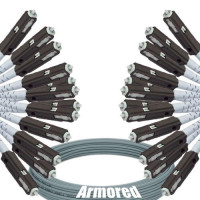 Indoor Armored 12 Fiber MU/UPC to MU/UPC Patch Cord 50/125 Multimode