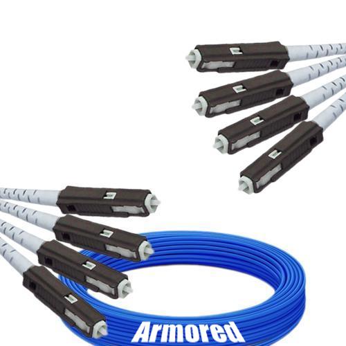 Indoor Armored 4 Fiber MU/UPC to MU/UPC Patch Cord 9/125 Singlemode