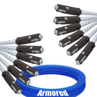 Indoor Armored 6 Fiber MU/UPC to MU/UPC Patch Cord 9/125 Singlemode