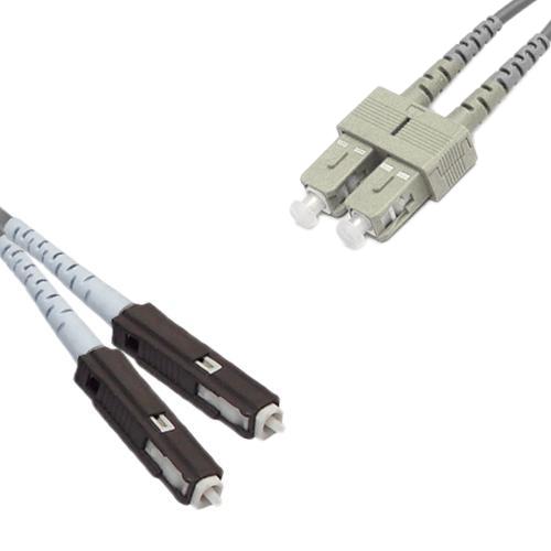 Indoor Armored Duplex MU/UPC to SC/UPC Patch Cord OM2 50/125 Multimode