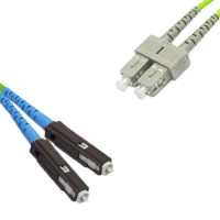 Indoor Armored Duplex MU/UPC to SC/UPC Patch Cord OM5 50/125 Multimode