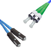 Indoor Armored Duplex MU/UPC to ST/APC Patch Cord OS2 9/125 Singlemode