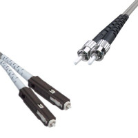 Indoor Armored Duplex MU/UPC to ST/UPC Patch Cord OM2 50/125 Multimode