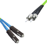 Indoor Armored Duplex MU/UPC to ST/UPC Patch Cord OM5 50/125 Multimode