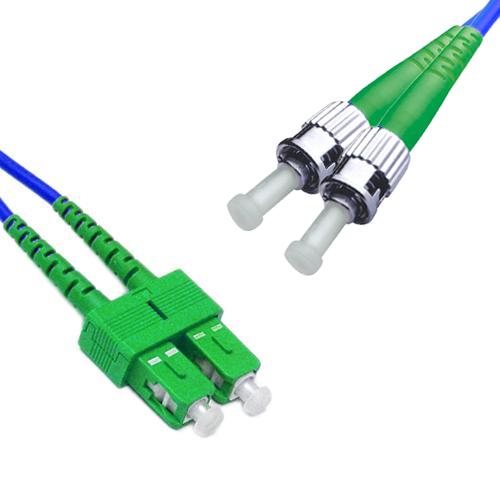 Indoor Armored Duplex SC/APC to ST/APC Patch Cord OS2 9/125 Singlemode