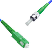 Indoor Armored Simplex SC/APC to ST/APC Patch Cord 9/125 Singlemode