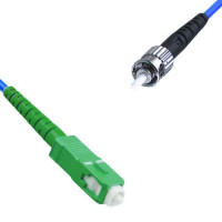 Indoor Armored Simplex SC/APC to ST/UPC Patch Cord 9/125 Singlemode