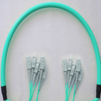 Indoor Armored 6 Fiber SC/UPC to SC/UPC Patch Cord OM3 50/125 MM