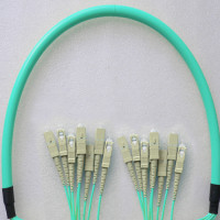 Indoor Armored 8 Fiber SC/UPC to SC/UPC Patch Cord OM3 50/125 MM