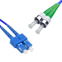 Indoor Armored Duplex SC/UPC to ST/APC Patch Cord OS2 9/125 Singlemode