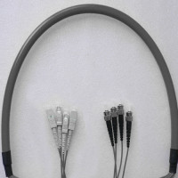 Indoor Armored 4 Fiber SC/UPC to ST/UPC Patch Cord 62.5/125 Multimode