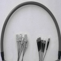 Indoor Armored 6 Fiber SC/UPC to ST/UPC Patch Cord 62.5/125 Multimode