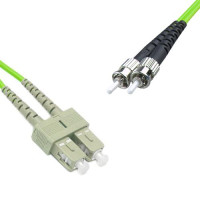Indoor Armored Duplex SC/UPC to ST/UPC Patch Cord OM5 50/125 Multimode