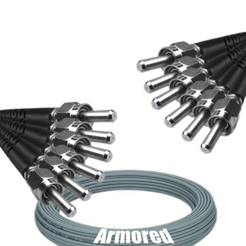 Indoor Armored 6 Fiber SMA905/UPC to SMA905/UPC Patch Cord 62.5/125 MM