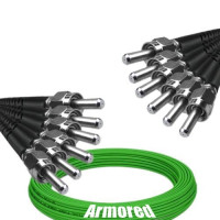 Indoor Armored 6 Fiber SMA905/UPC-SMA905/UPC Patch Cord OM5 50/125 MM
