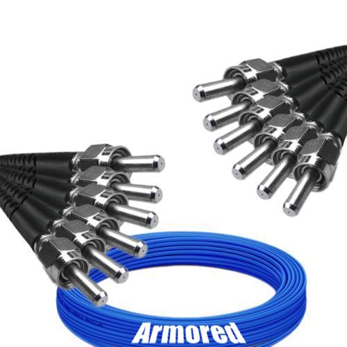 Indoor Armored 6 Fiber SMA905/UPC to SMA905/UPC Patch Cord 9/125 SM