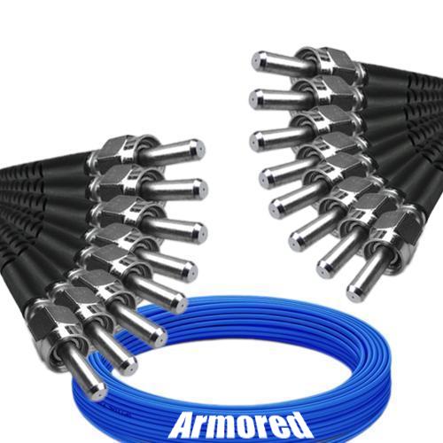 Indoor Armored 8 Fiber SMA905/UPC to SMA905/UPC Patch Cord 9/125 SM