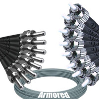 Indoor Armored 8 Fiber SMA905/UPC to ST/UPC Patch Cord 62.5/125 MM