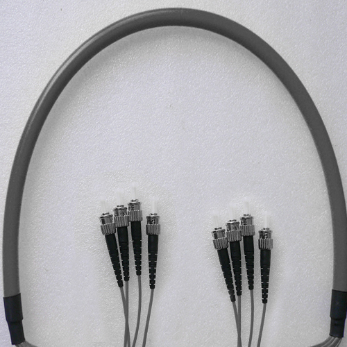 Indoor Armored 4 Fiber ST/UPC to ST/UPC Patch Cord 62.5/125 Multimode