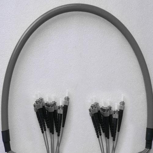 Indoor Armored 8 Fiber ST/UPC to ST/UPC Patch Cord 62.5/125 Multimode