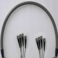 Indoor Armored 4 Fiber ST/UPC to ST/UPC Patch Cord 50/125 Multimode