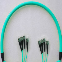 Indoor Armored 4 Fiber ST/UPC to ST/UPC Patch Cord OM3 50/125 MM