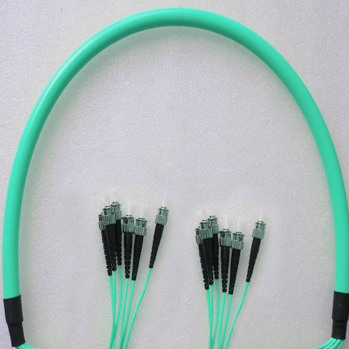 Indoor Armored 6 Fiber ST/UPC to ST/UPC Patch Cord OM4 50/125 MM