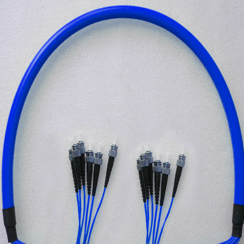 Indoor Armored 6 Fiber ST/UPC to ST/UPC Patch Cord 9/125 Singlemode